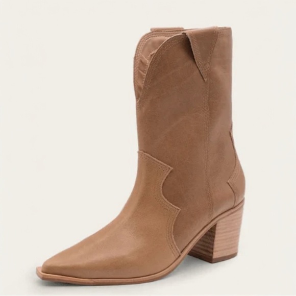 NEW KAANAS Petra Leather Western Bootie Nutmeg Size 11 - Picture 2 of 3